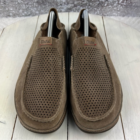 523pte OluKai Moloa Kohana Brown Loafers Slip-On Comfort Shoes 11 main image 6